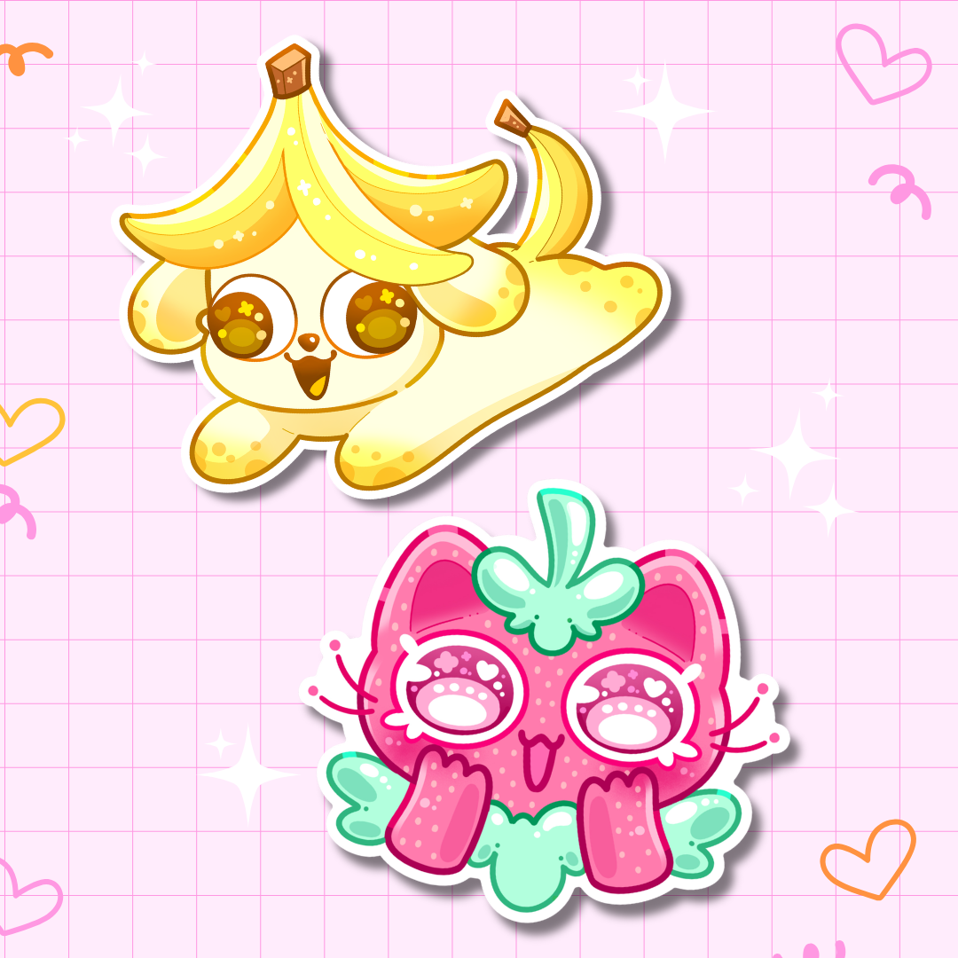 🎁 Fruit Animal Duo Stickers (100% off)